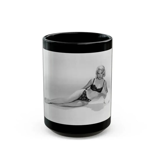 Carroll Baker #23 (Vintage Female Icon) Black Coffee Mug 15oz - Go Mug Yourself