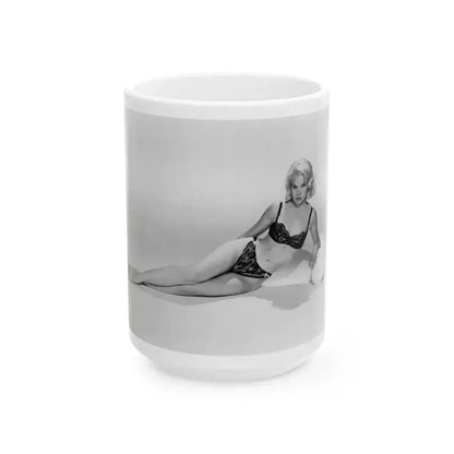 Carroll Baker #23 (Vintage Female Icon) White Coffee Mug 15oz - Go Mug Yourself
