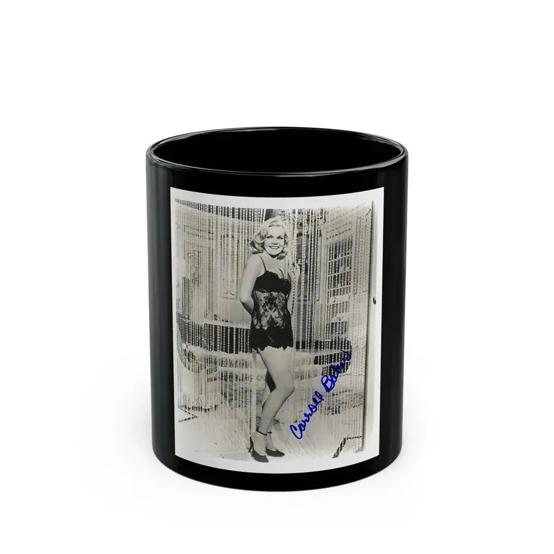 Carroll Baker #53 (Vintage Female Icon) Black Coffee Mug 11oz - Go Mug Yourself