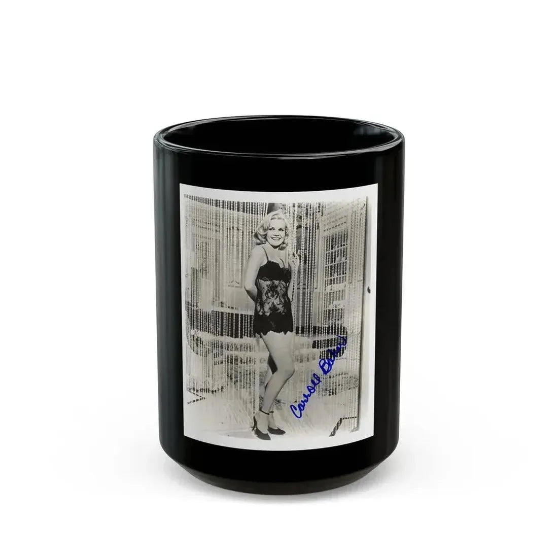 Carroll Baker #53 (Vintage Female Icon) Black Coffee Mug 15oz - Go Mug Yourself