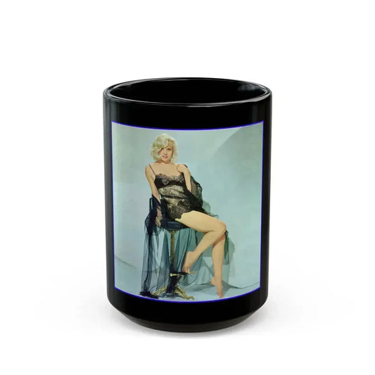 Carroll Baker #64 (Vintage Female Icon) Black Coffee Mug 15oz - Go Mug Yourself