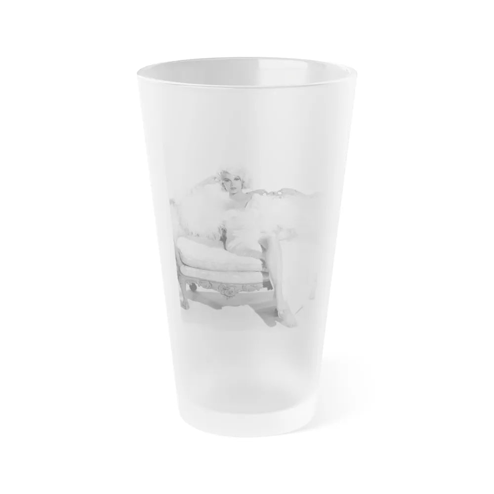 Carroll Baker #65 (Vintage Female Icon) Frosted Pint Glass 16oz-16oz-Frosted-Go Mug Yourself