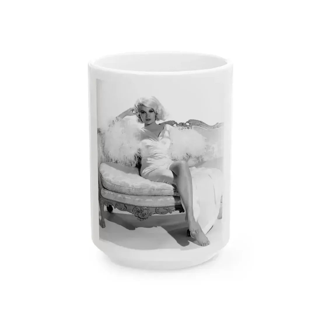 Carroll Baker #65 (Vintage Female Icon) White Coffee Mug 15oz - Go Mug Yourself