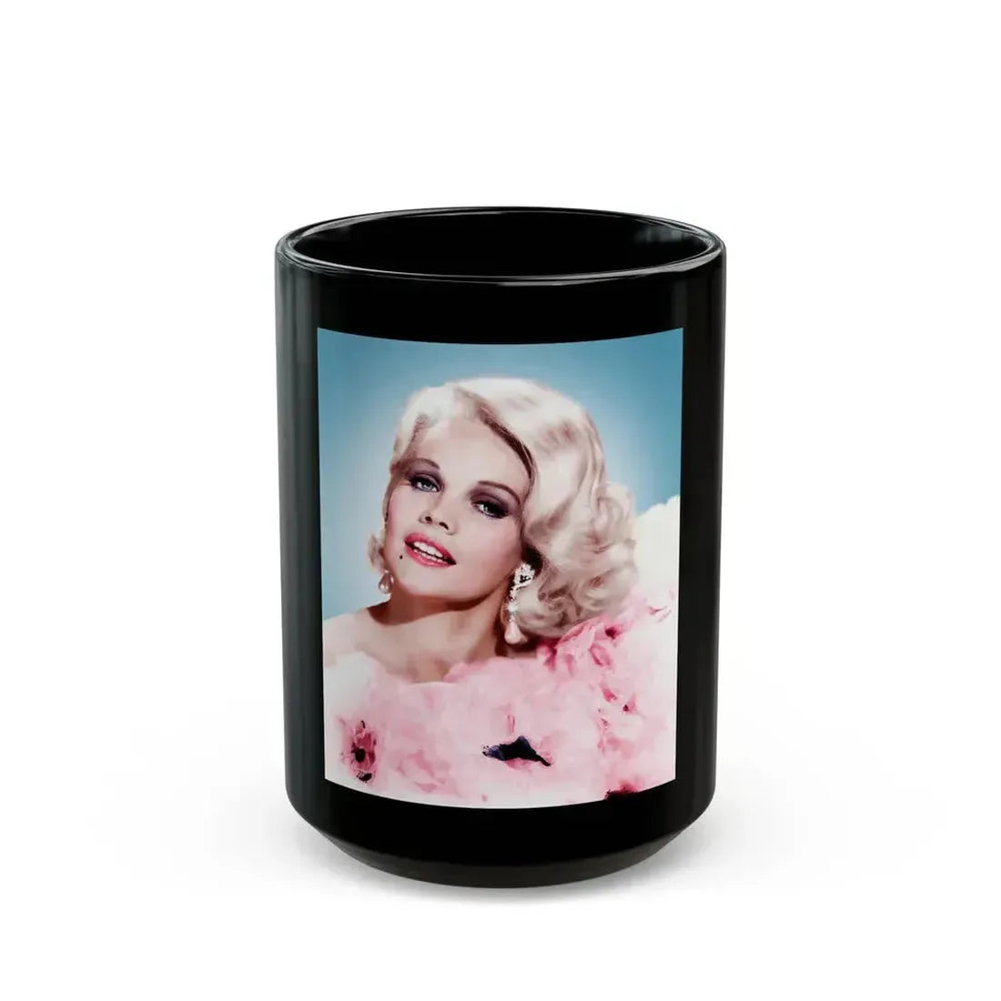Carroll Baker #72 (Vintage Female Icon) Black Coffee Mug 15oz - Go Mug Yourself