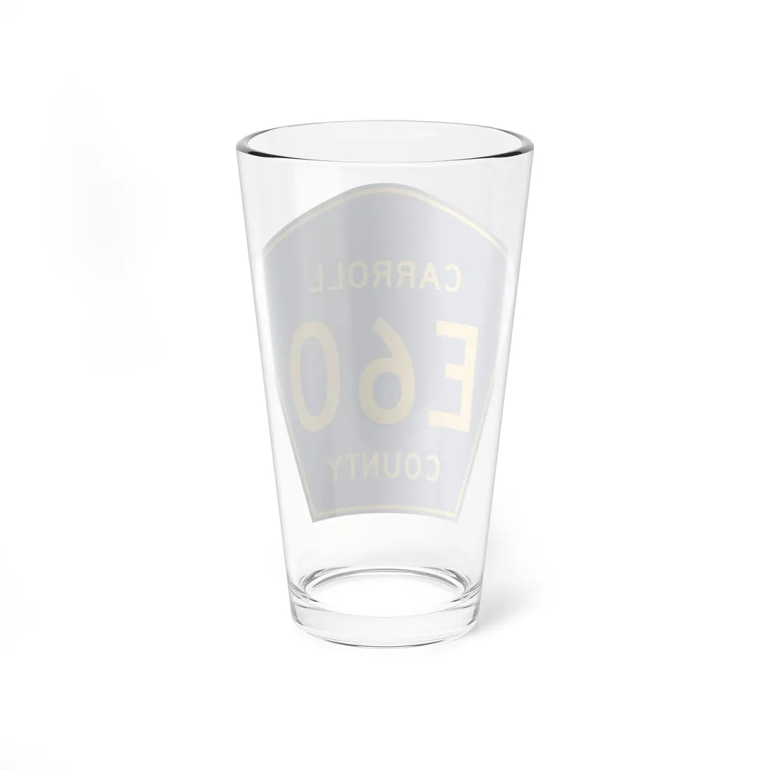 Carroll County Route E60 IA (Iowa) (Road Sign) Pint Glass 16oz - Go Mug Yourself