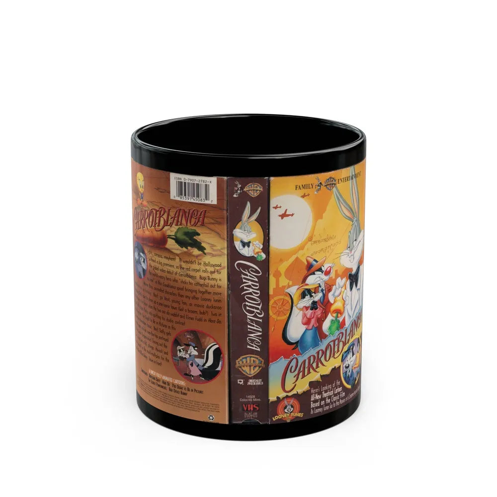 CARROTBLANCA (VHS COVER) - Black Coffee Mug-11oz-Go Mug Yourself