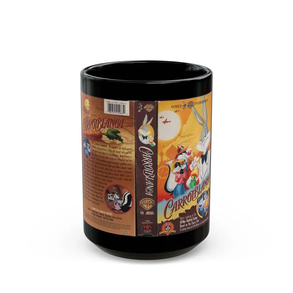 CARROTBLANCA (VHS COVER) - Black Coffee Mug-15oz-Go Mug Yourself