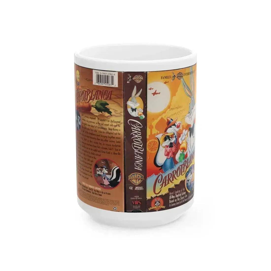 CARROTBLANCA (VHS COVER) - White Coffee Mug 15oz - Go Mug Yourself