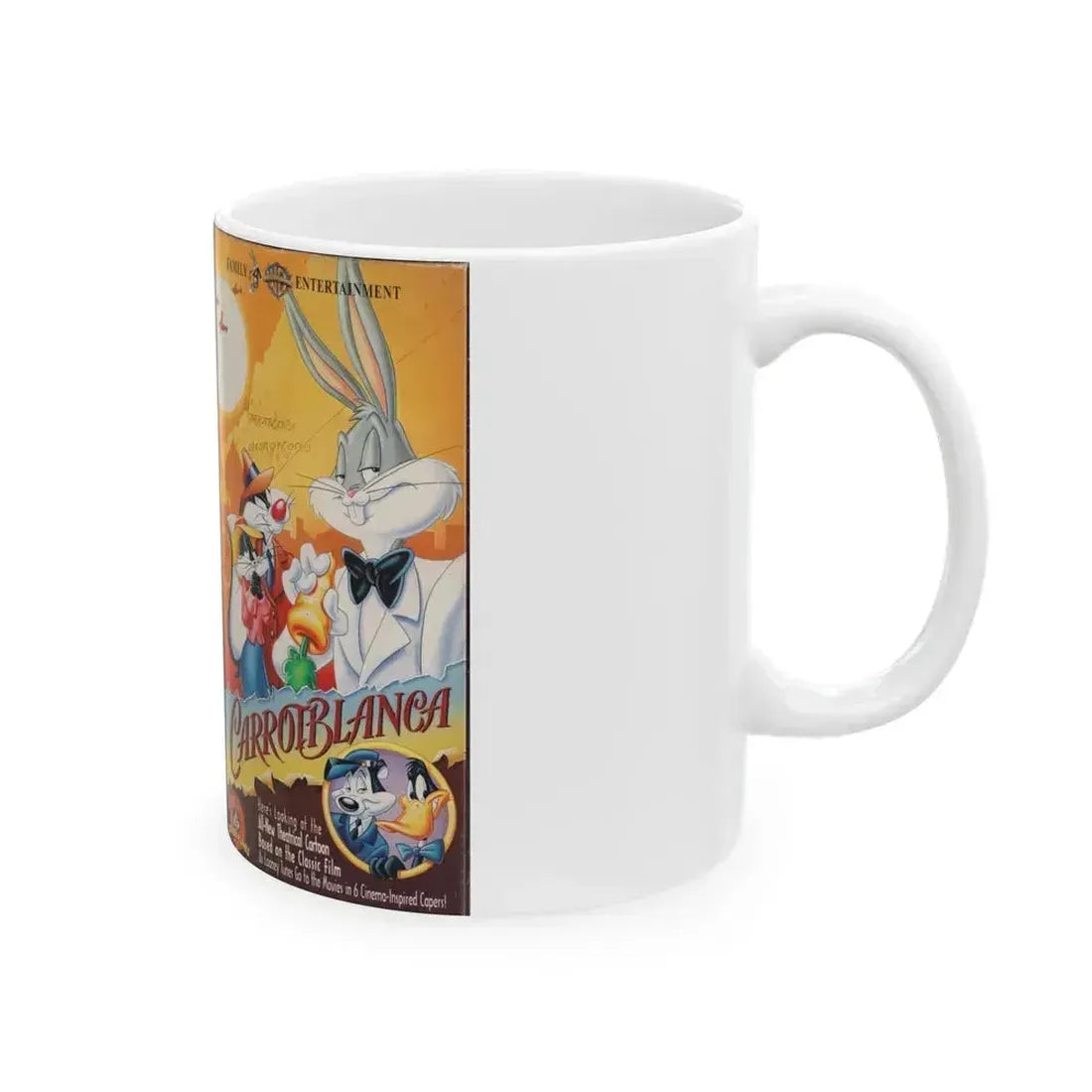 CARROTBLANCA (VHS COVER) - White Coffee Mug - Go Mug Yourself