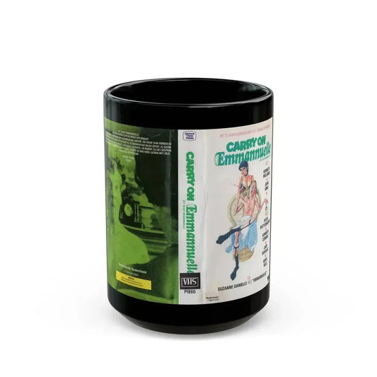 CARRY ON EMMANNUELLE (VHS COVER) - Black Coffee Mug 15oz - Go Mug Yourself