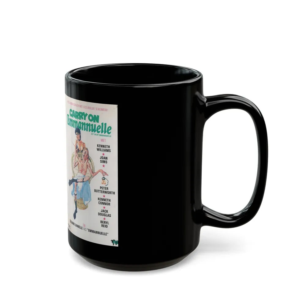 CARRY ON EMMANNUELLE (VHS COVER) - Black Coffee Mug-Go Mug Yourself