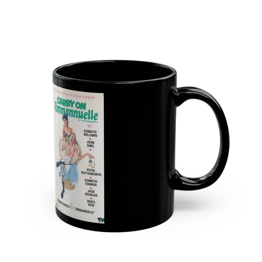 CARRY ON EMMANNUELLE (VHS COVER) - Black Coffee Mug-Go Mug Yourself