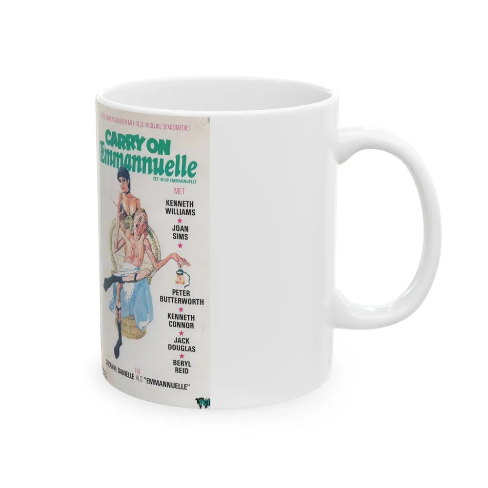 CARRY ON EMMANNUELLE (VHS COVER) - White Coffee Mug-Go Mug Yourself