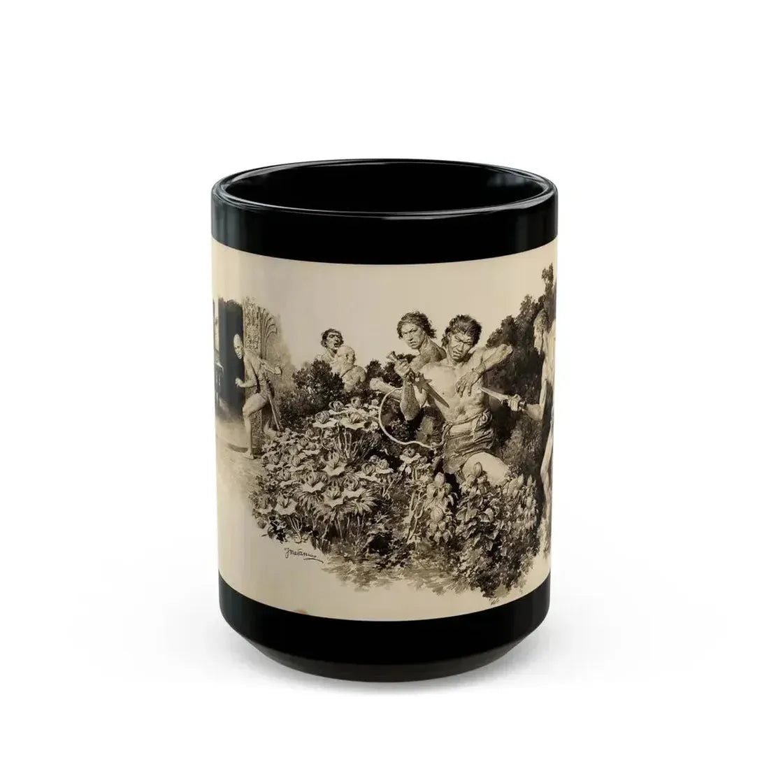 Carson of Venus, The Passing Show illustration, 1933 - Black Coffee Mug 15oz - Go Mug Yourself