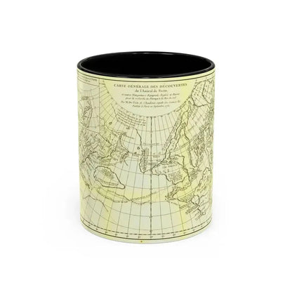 Carte Generale des Decouvertes de l'Amiral de Fonte (1762) (Map) Accent Coffee Mug 11oz Black - Go Mug Yourself