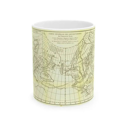 Carte Generale des Decouvertes de l'Amiral de Fonte (1762) (Map) White Coffee Mug 11oz - Go Mug Yourself