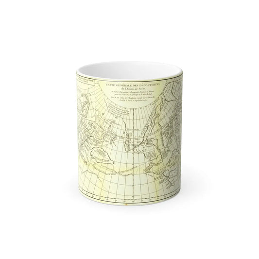 Carte Generale des Decouvertes de l'Amiral de Fonte (1762) (Map) Color Changing Mug 11oz-Go Mug Yourself