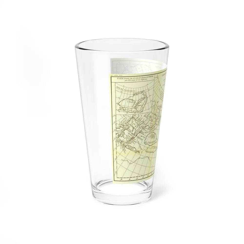 Carte Generale des Decouvertes de l'Amiral de Fonte (1762) (Map) Pint Glass 16oz-Go Mug Yourself