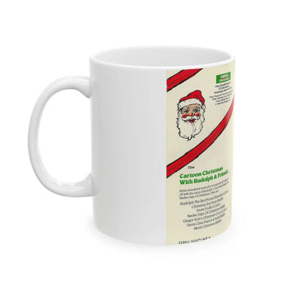 CARTOON CHRISTMAS WITH RUDOLPH AND FRIENDS (VHS COVER) - White Coffee Mug-Go Mug Yourself