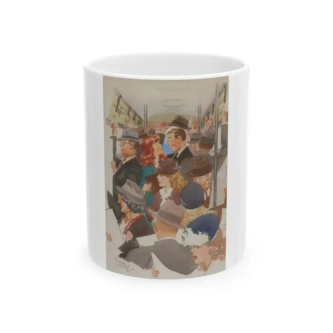 Cartoon Illustration - White Coffee Mug 11oz - Go Mug Yourself