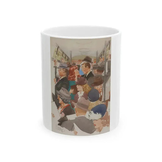 Cartoon Illustration - White Coffee Mug 11oz - Go Mug Yourself