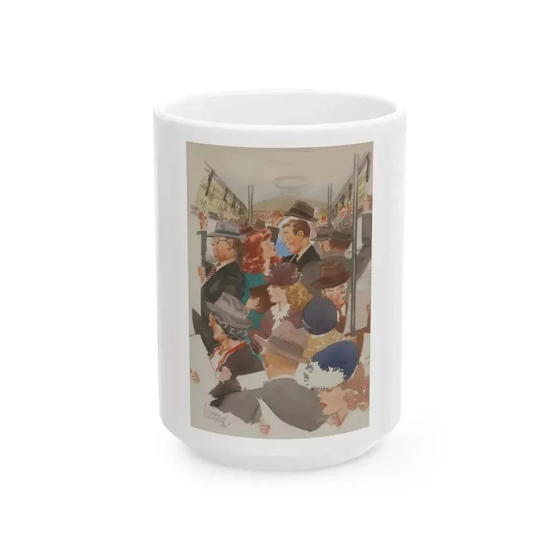 Cartoon Illustration - White Coffee Mug 15oz - Go Mug Yourself