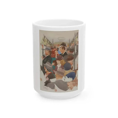Cartoon Illustration - White Coffee Mug 15oz - Go Mug Yourself