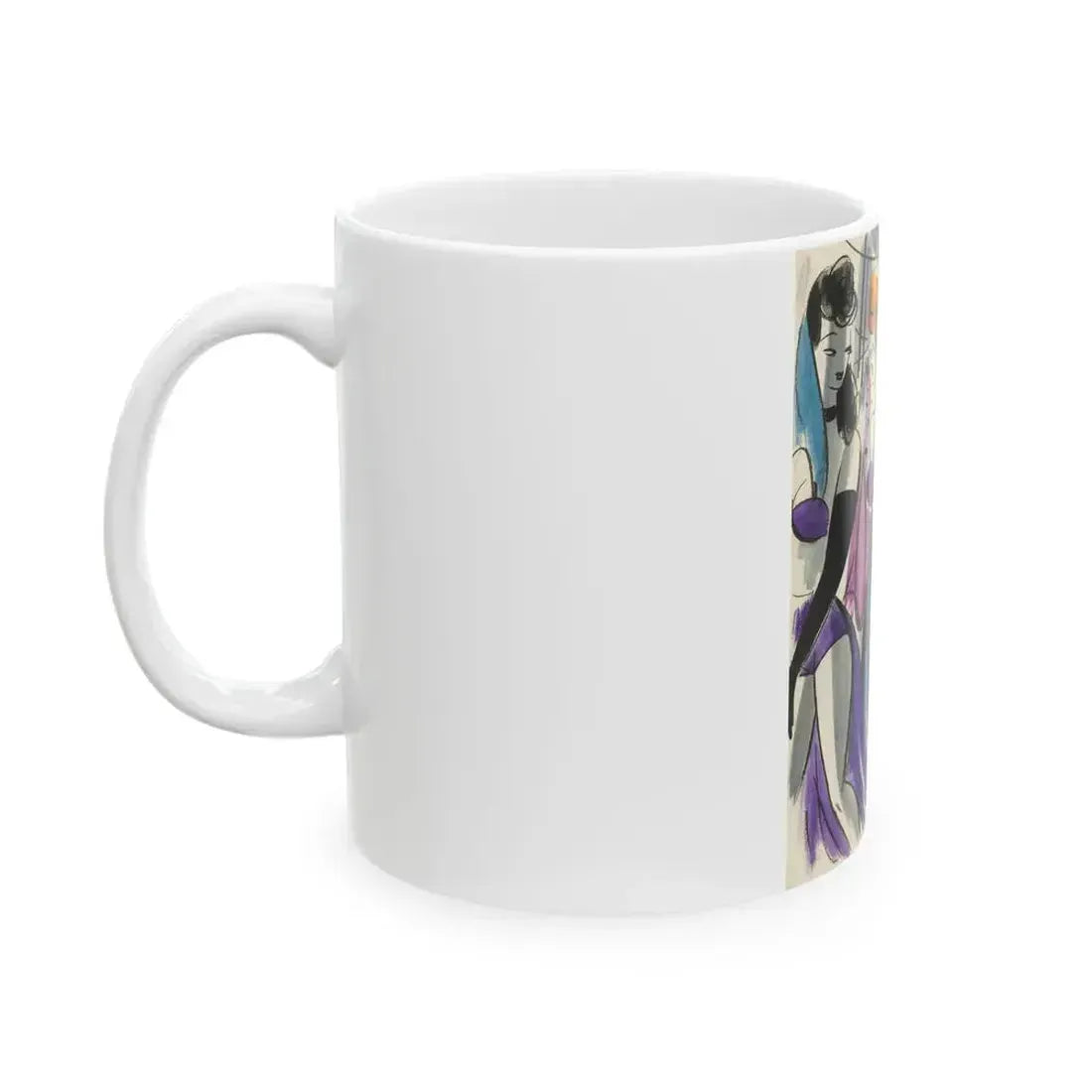 Cartoon illustration_1 - White Coffee Mug - Go Mug Yourself