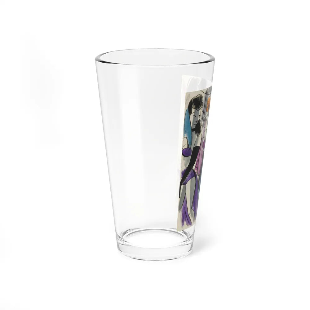 Cartoon illustration_1 (Magazine Illustration) Pint Glass 16oz-Go Mug Yourself