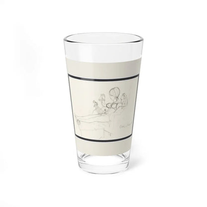 Cartoon Preliminary Pencil Illustration (1) (Magazine Illustration) Pint Glass 16oz-16oz-Go Mug Yourself