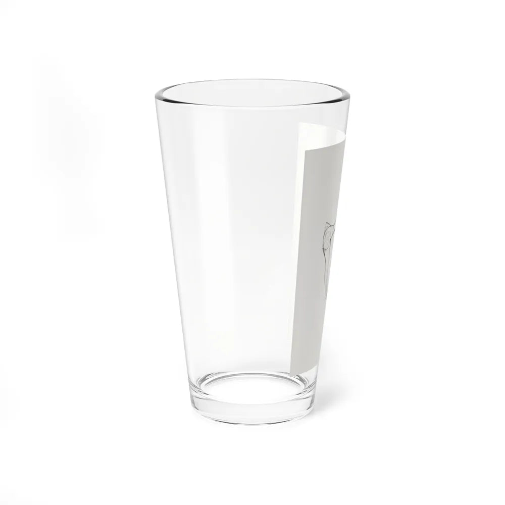 Cartoon Preliminary Pencil Illustration (2) (Magazine Illustration) Pint Glass 16oz-Go Mug Yourself