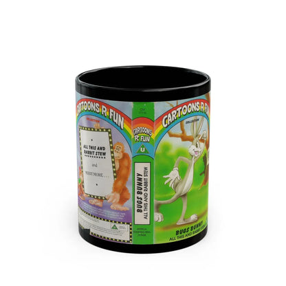 CARTOONS R FUN COLLECTION BUGS BUNNY (VHS COVER) - Black Coffee Mug-11oz-Go Mug Yourself