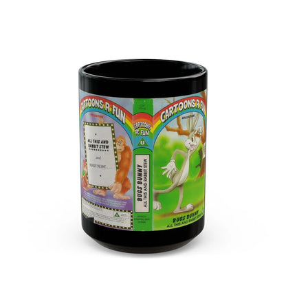 CARTOONS R FUN COLLECTION BUGS BUNNY (VHS COVER) - Black Coffee Mug-15oz-Go Mug Yourself