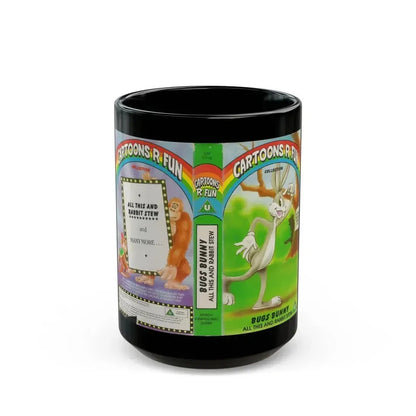 CARTOONS R FUN COLLECTION BUGS BUNNY (VHS COVER) - Black Coffee Mug 15oz - Go Mug Yourself