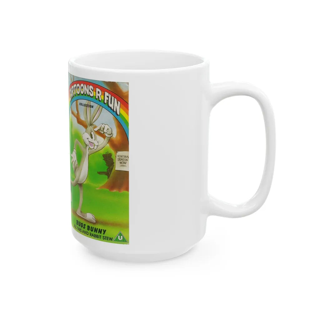 CARTOONS R FUN COLLECTION BUGS BUNNY (VHS COVER) - White Coffee Mug-Go Mug Yourself