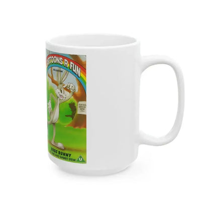 CARTOONS R FUN COLLECTION BUGS BUNNY (VHS COVER) - White Coffee Mug - Go Mug Yourself
