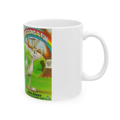 CARTOONS R FUN COLLECTION BUGS BUNNY (VHS COVER) - White Coffee Mug - Go Mug Yourself
