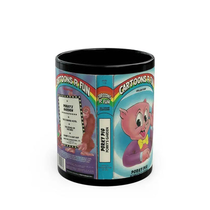 CARTOONS R FUN COLLECTION PORKYS GARDEN (VHS COVER) - Black Coffee Mug 11oz - Go Mug Yourself