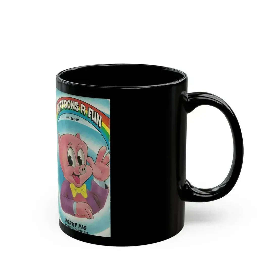 CARTOONS R FUN COLLECTION PORKYS GARDEN (VHS COVER) - Black Coffee Mug - Go Mug Yourself