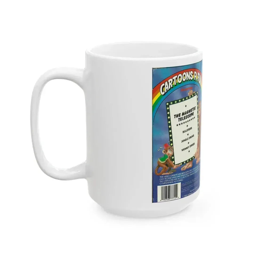 CARTOONS R FUN COLLECTION SUPERMAN THE MAGNETIC TELESCOPE (VHS COVER) - White Coffee Mug - Go Mug Yourself