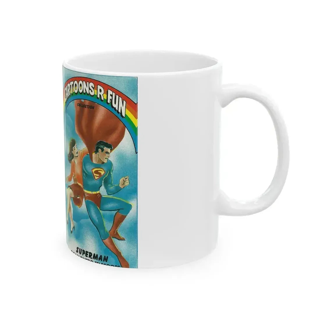 CARTOONS R FUN COLLECTION SUPERMAN THE MAGNETIC TELESCOPE (VHS COVER) - White Coffee Mug - Go Mug Yourself
