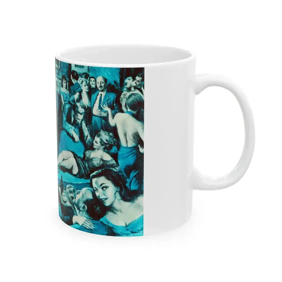 Casablanca's Impatient Women, Men magazine, c. 1958 - White Coffee Mug - Go Mug Yourself