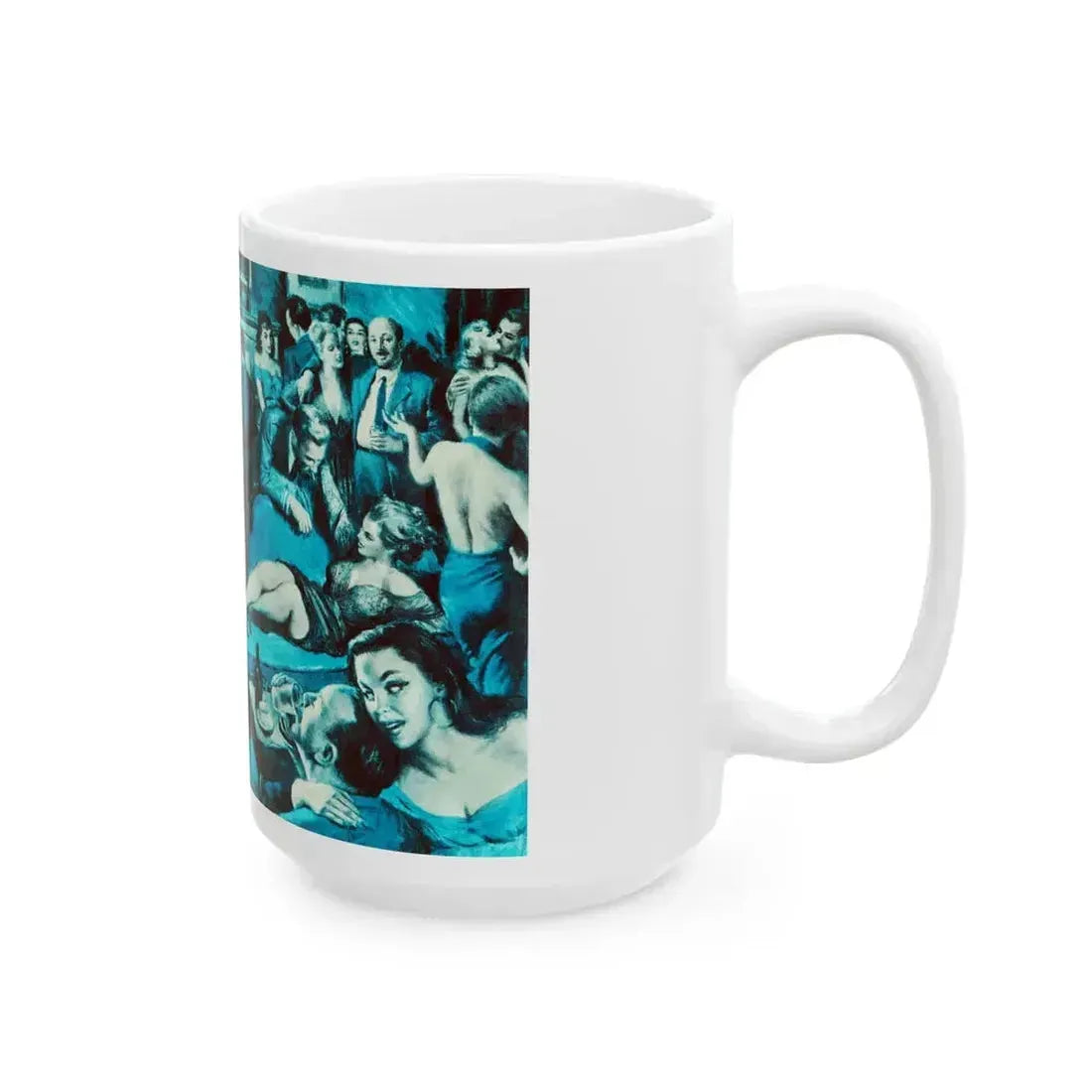 Casablanca's Impatient Women, Men magazine, c. 1958 - White Coffee Mug - Go Mug Yourself