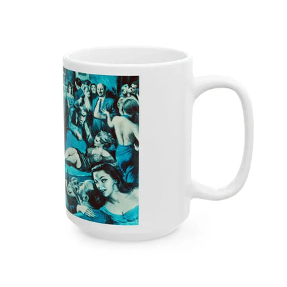 Casablanca's Impatient Women, Men magazine, c. 1958 - White Coffee Mug - Go Mug Yourself