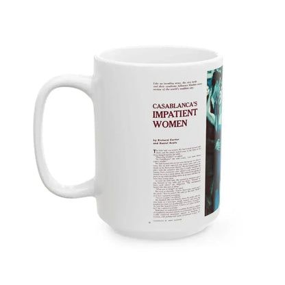 Casablanca's Impatient Women, Men magazine, c. 1958 - White Coffee Mug - Go Mug Yourself