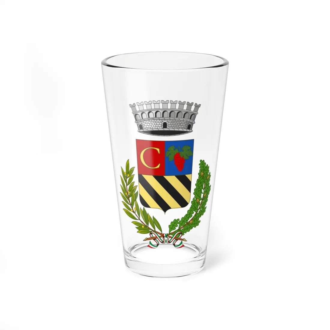 Casasco-Stemma (Italy) (Coat of Arms) Pint Glass 16oz 16oz - Go Mug Yourself