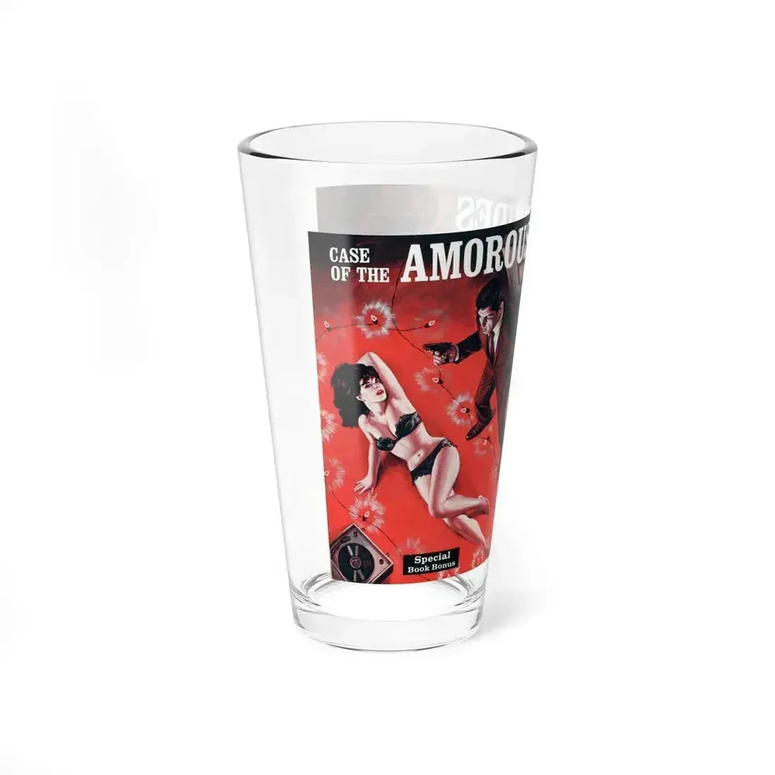 Case of the Amorous Nudes, Stag magazine, December 1963 (Magazine Illustration) Pint Glass 16oz - Go Mug Yourself