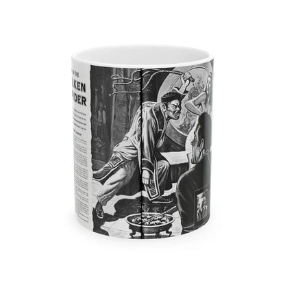 Case of the Silken Spider, Man's Illustrated, November 1958 - White Coffee Mug 11oz - Go Mug Yourself