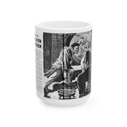 Case of the Silken Spider, Man's Illustrated, November 1958 - White Coffee Mug 15oz - Go Mug Yourself