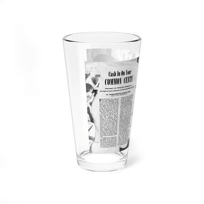 Cash In On Your Common Cents, Calling All Girls, January 1946 (Magazine Illustration) Pint Glass 16oz-Go Mug Yourself